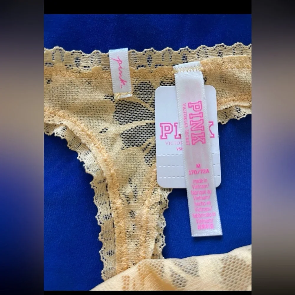 New Victorias Secret Floral Sexy Lace Thong Panty